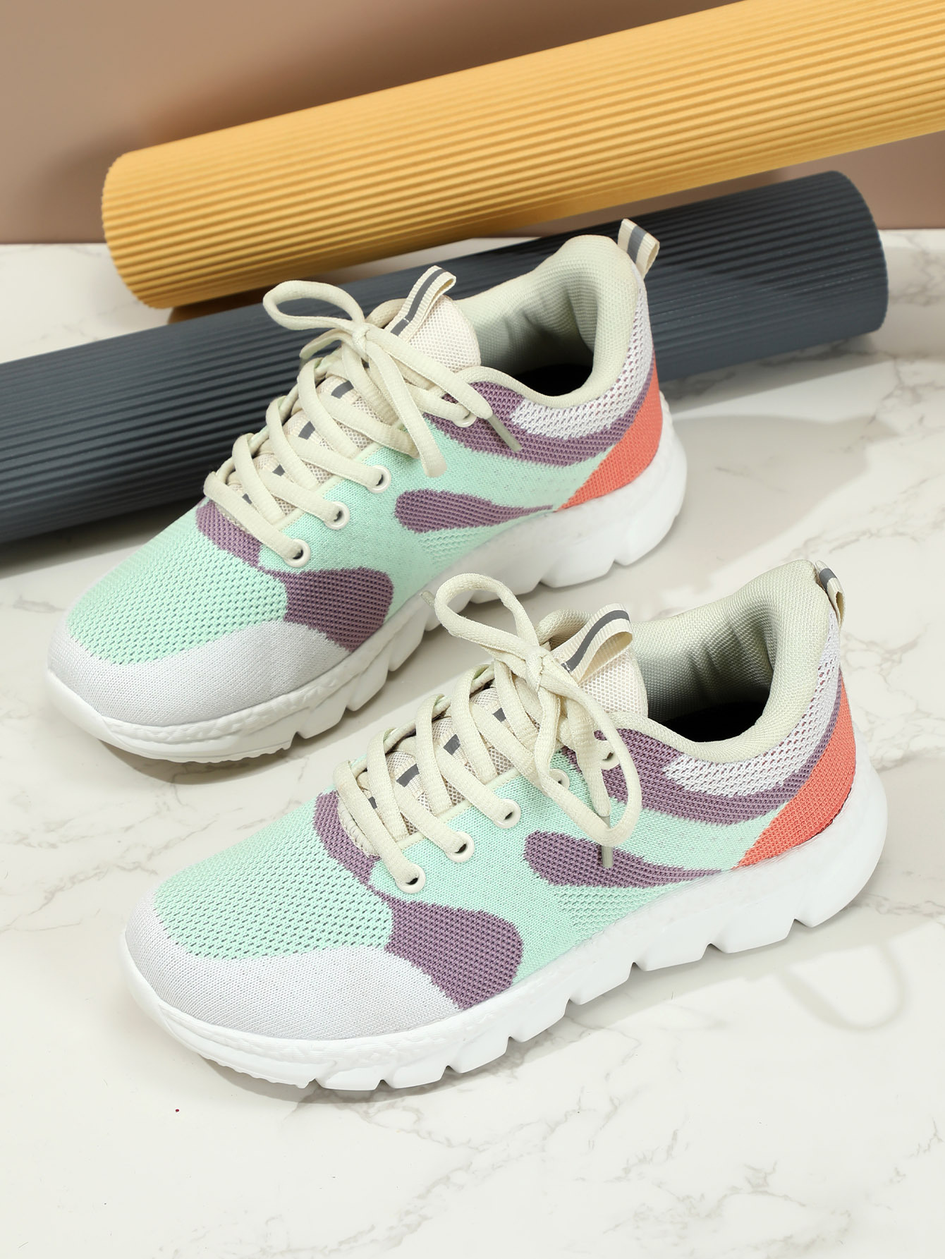 𝔾𝕣𝕠𝕦𝕟𝕕ℤ𝕖𝕣𝕠®✿ColorShoes2025年✿㊚㊛ 夏季全尺碼男女情侶款輕量拚色針織布運動鞋