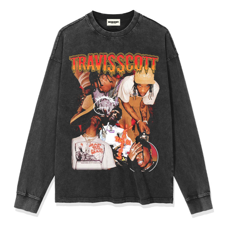 G.Z 邁阿密南岸✥𝔾𝕣𝕠𝕦𝕟𝕕ℤ𝕖𝕣𝕠®✥2024南裝大佬/美式嘻哈Travis Scott寬鬆厚磅數純棉男女中性T-Shirt上衣