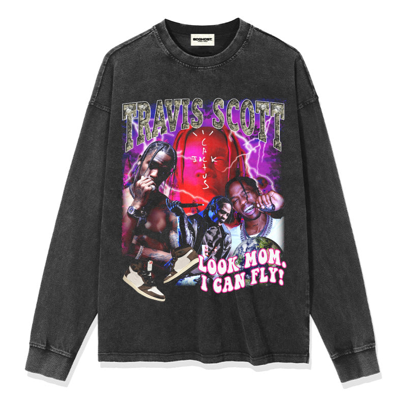 G.Z 邁阿密南岸✥𝔾𝕣𝕠𝕦𝕟𝕕ℤ𝕖𝕣𝕠®✥2024南裝大佬/美式嘻哈Travis-Scott寬鬆厚磅數純棉男女中性T-Shirt上衣