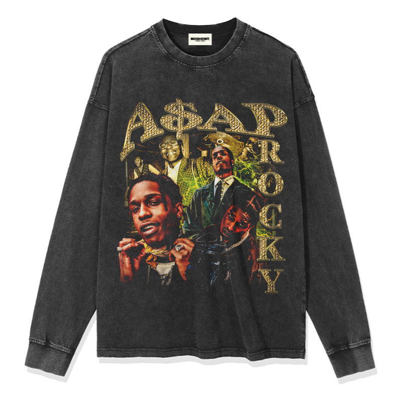 G.Z 邁阿密南岸✥𝔾𝕣𝕠𝕦𝕟𝕕ℤ𝕖𝕣𝕠®✥2024南裝大佬/美式嘻哈A$AP寬鬆厚磅數純棉男女中性T-Shirt上衣