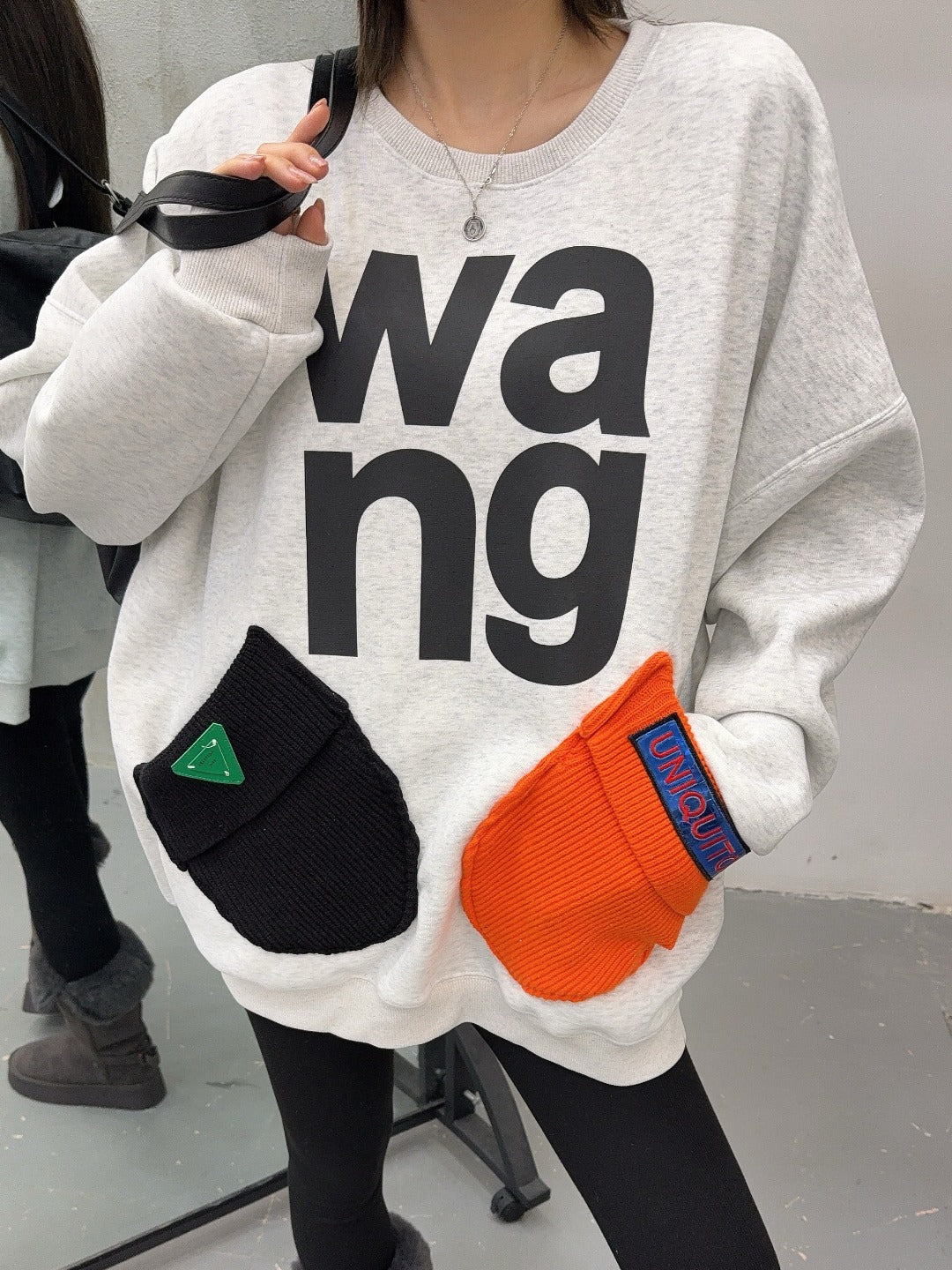 🄶🅁🄾🅄🄽🄳♾🅉🄴🅁🄾25-26SS♾無性別穿搭OverSize美式新款字母毛帽口袋長袖大學T-SHIRT(加厚加絨)🔥