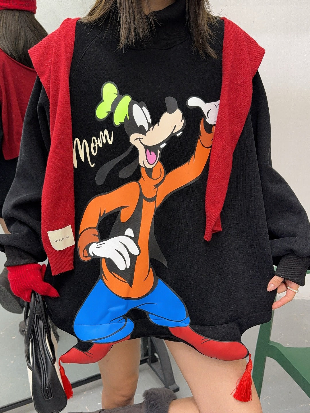 🄶🅁🄾🅄🄽🄳♾🅉🄴🅁🄾25-26SS♾無性別穿搭OverSize美式新款復古立體狗狗中高領長袖大學T-SHIRT(加厚加絨)🔥