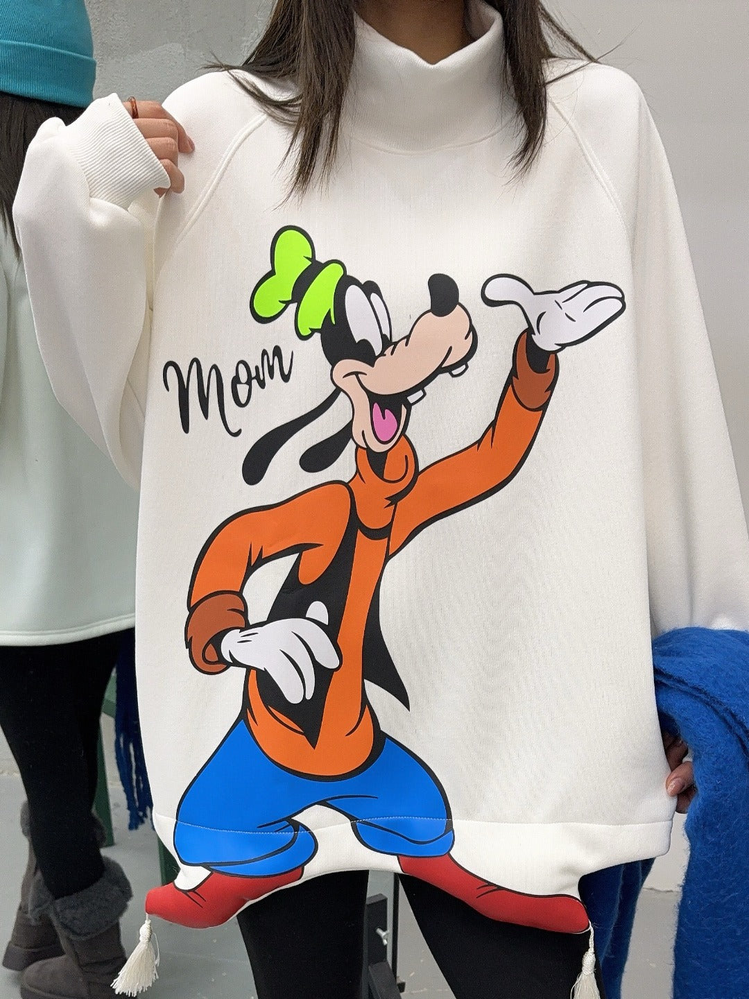 🄶🅁🄾🅄🄽🄳♾🅉🄴🅁🄾25-26SS♾無性別穿搭OverSize美式新款復古立體狗狗中高領長袖大學T-SHIRT(加厚加絨)🔥