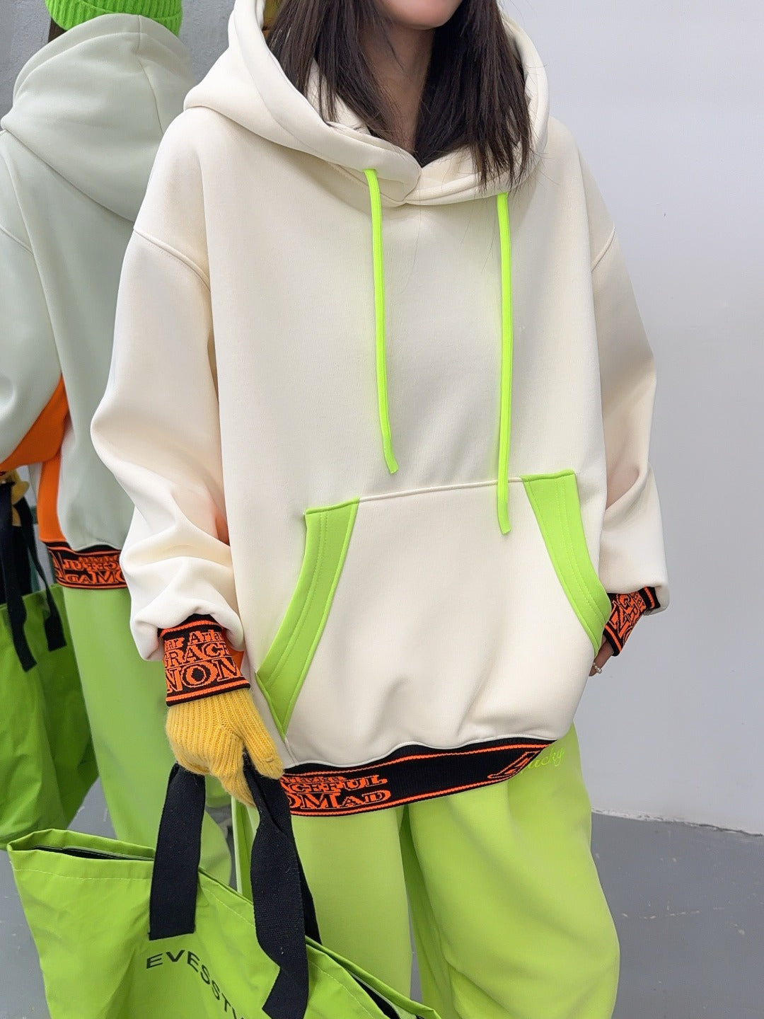 🄶🅁🄾🅄🄽🄳♾🅉🄴🅁🄾25-26SS♾無性別穿搭OverSize美式新款反差線條字母連帽長袖T-SHIRT(加厚加絨)🔥