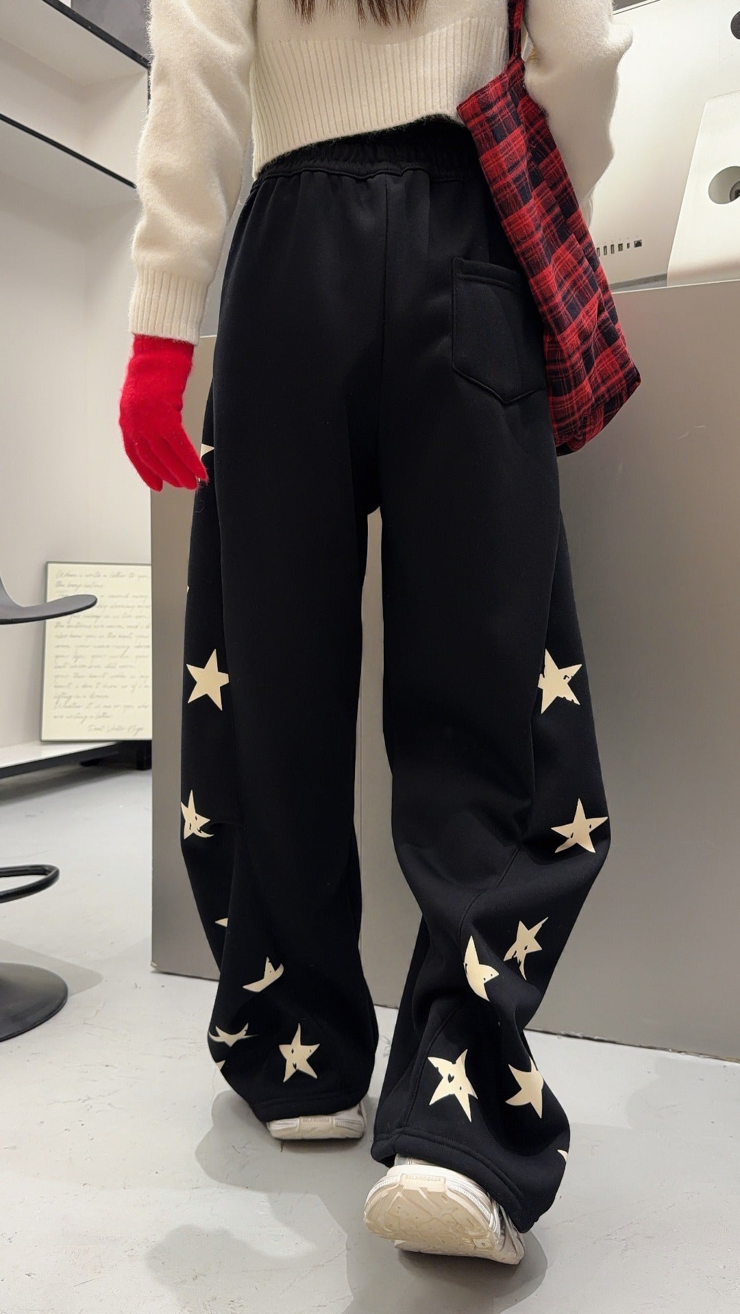 🄶🅁🄾🅄🄽🄳♾🅉🄴🅁🄾25-26SS♾無性別穿搭OverSize美式新款星星寬口休閒長褲