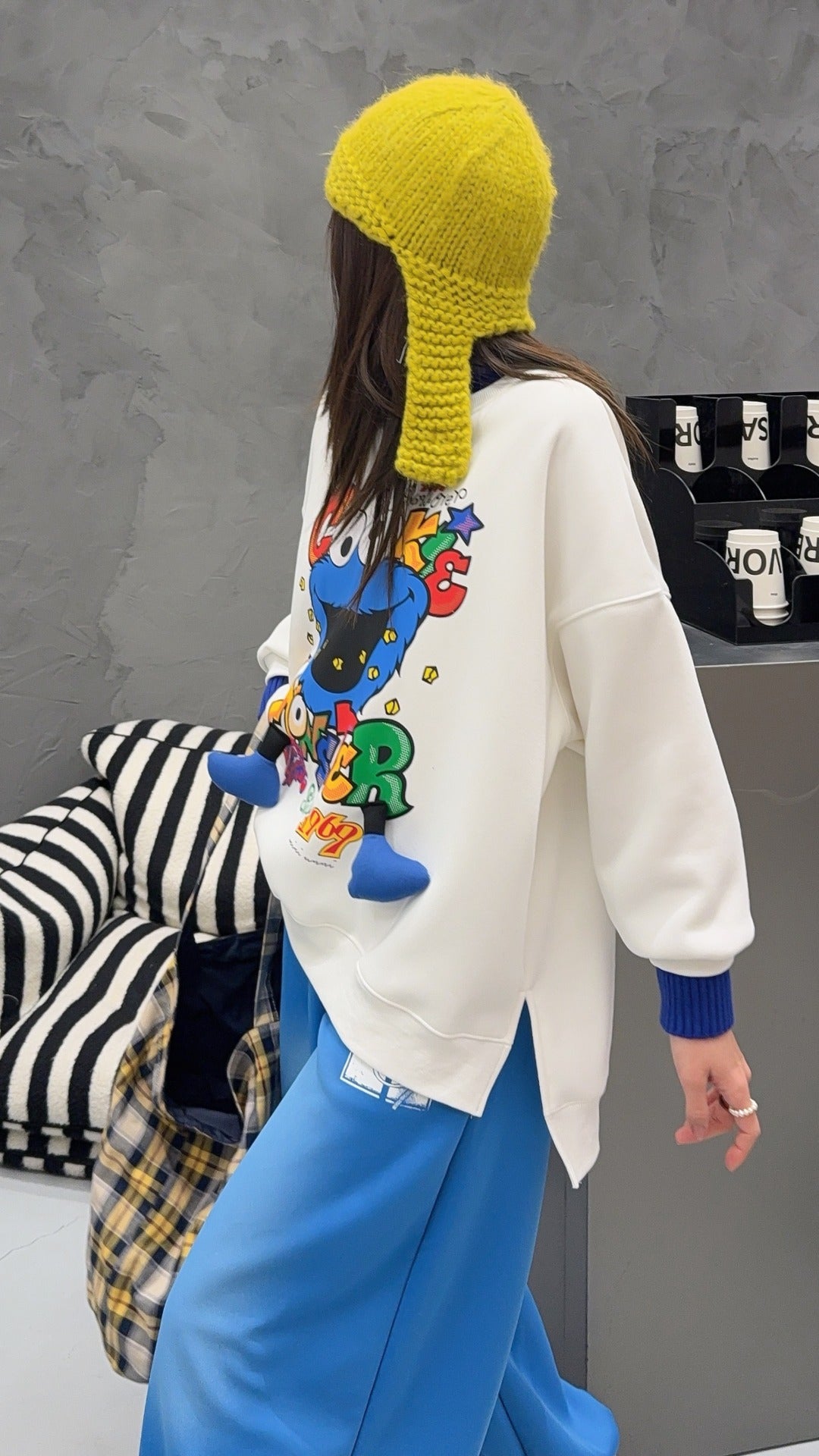 🄶🅁🄾🅄🄽🄳♾🅉🄴🅁🄾25-26SS♾無性別穿搭OverSize美式新款立體餅乾小怪獸上衣T-SHIRT(加厚加絨)🔥