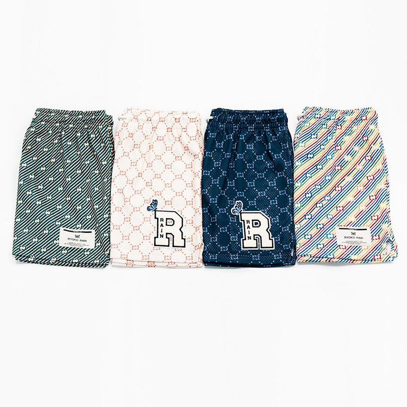 G.Z 邁阿密南岸✥𝔾𝕣𝕠𝕦𝕟𝕕ℤ𝕖𝕣𝕠®✥2023南裝大佬/G.Z美式戶外休閒中性運動雙RR-Logo四分短褲球褲