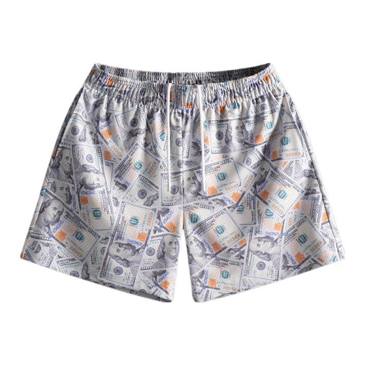 G.Z 邁阿密南岸✥𝔾𝕣𝕠𝕦𝕟𝕕ℤ𝕖𝕣𝕠®✥2024南裝大佬/美式復古嘻哈符號網眼四分短褲運動褲