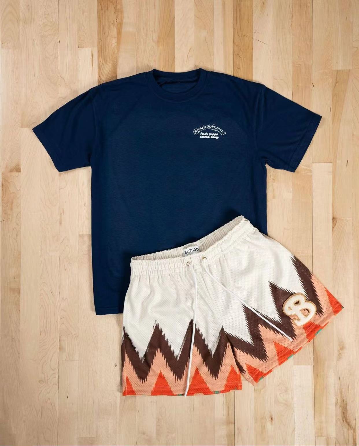 G.Z 邁阿密南岸✥𝔾𝕣𝕠𝕦𝕟𝕕ℤ𝕖𝕣𝕠®✥2024南裝大佬/G.Z美式透氣網眼幾何民族風四分男女情侶休閒居家8色短褲