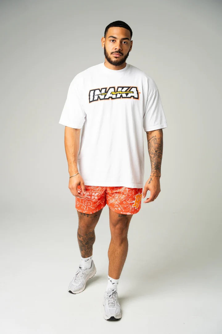 G.Z 邁阿密南岸✥𝔾𝕣𝕠𝕦𝕟𝕕ℤ𝕖𝕣𝕠®✥2024南裝大佬/美式復古嘻哈滿版文字網眼四分短褲運動褲