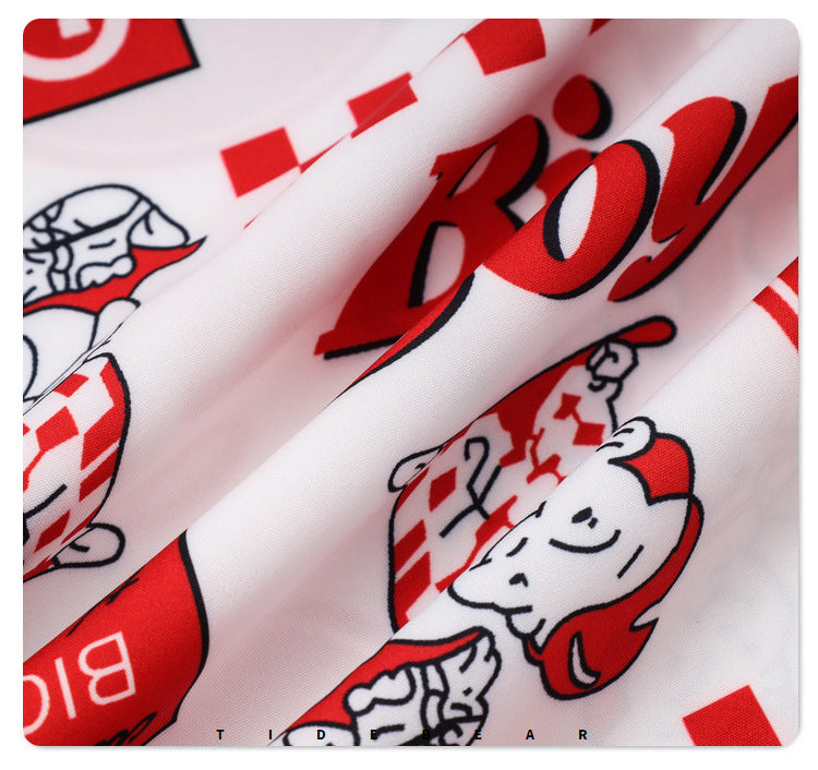 G.Z 邁阿密南岸✥𝔾𝕣𝕠𝕦𝕟𝕕ℤ𝕖𝕣𝕠®✥2023南裝大佬/美式休閒滿版午餐小子寬鬆開領襯衫