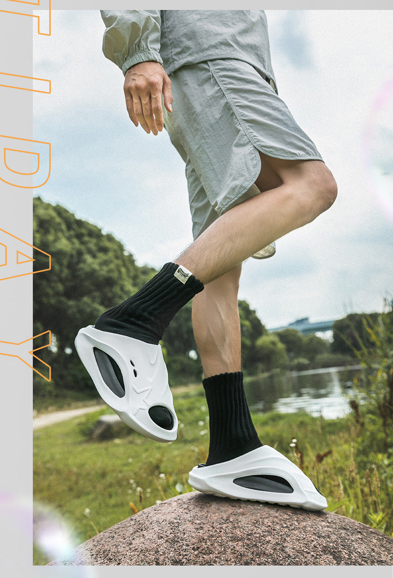 𝔾𝕣𝕠𝕦𝕟𝕕ℤ𝕖𝕣𝕠®-Flexing-shoes✥2024✥美式休閒踩屎感舒適防滑室內外防滑男女情侶拖鞋573