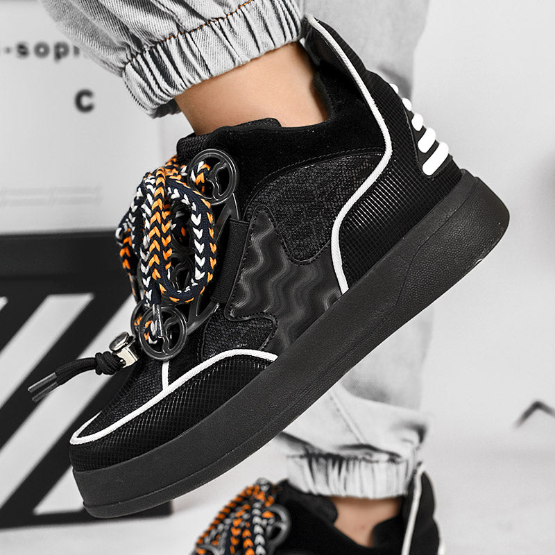 𝔾𝕣𝕠𝕦𝕟𝕕ℤ𝕖𝕣𝕠®-Flexing-shoes✥2025✥美式新款超浮誇中筒平底男女中性休閒滑板鞋1212(限量)