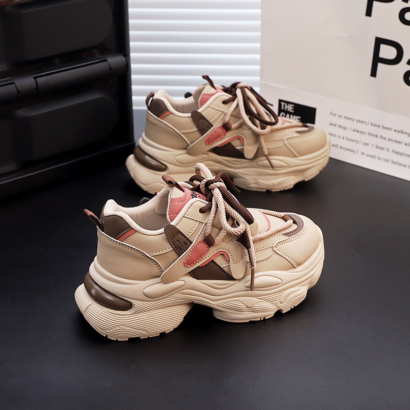 𝔾𝕣𝕠𝕦𝕟𝕕ℤ𝕖𝕣𝕠®-Flexing-shoes✥2024✥美式秋冬新款增高混搭色顯瘦女款老爹走路鞋(35-40號)G17