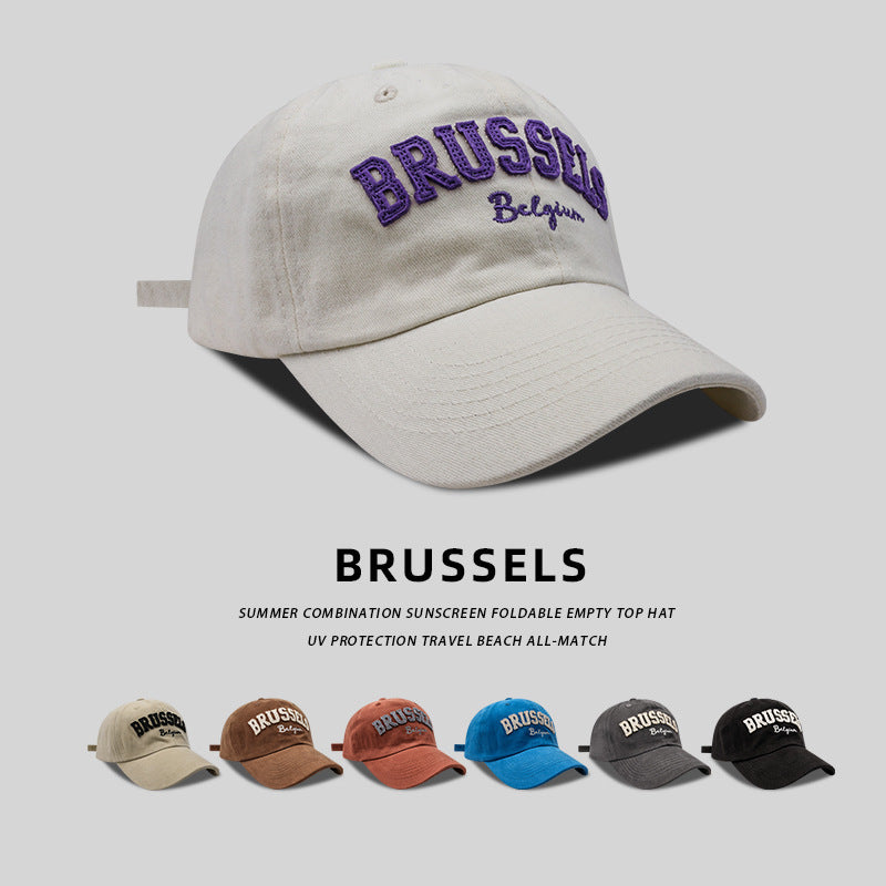 ✥𝔾𝕣𝕠𝕦𝕟𝕕ℤ𝕖𝕣𝕠®✥Deluxe2024年/美式嘻哈休閒秋冬新款立體貼布字母復古老帽棒球帽