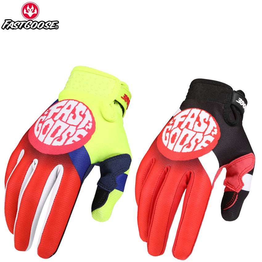 Flexing精品2024✥𝔾𝕣𝕠𝕦𝕟𝕕ℤ𝕖𝕣𝕠®✥歐美嘻哈撞色手指觸控越野單車運動男女中性街頭防滑手套