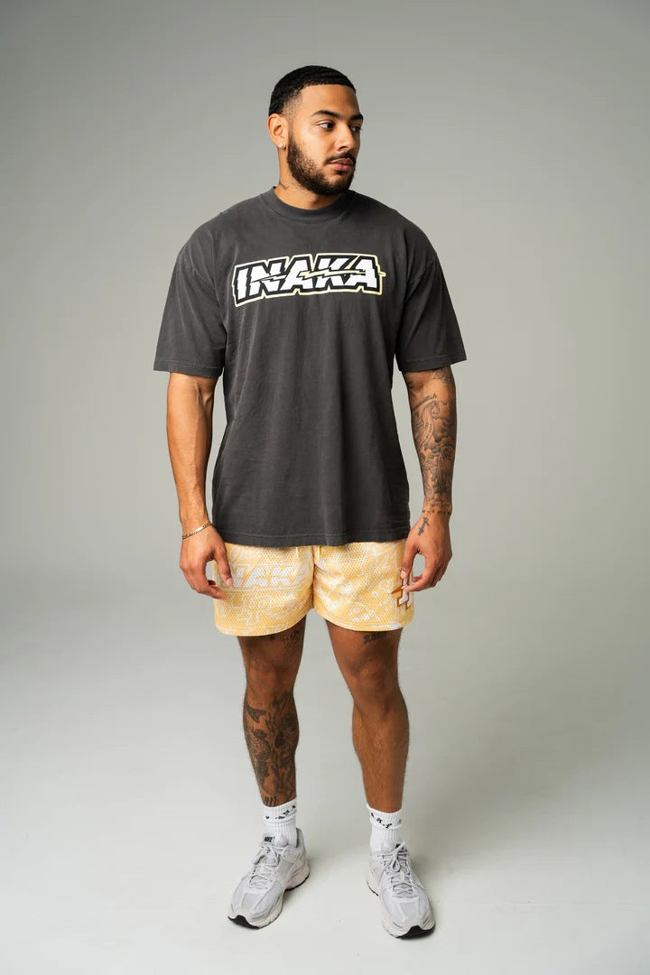 G.Z 邁阿密南岸✥𝔾𝕣𝕠𝕦𝕟𝕕ℤ𝕖𝕣𝕠®✥2024南裝大佬/美式復古嘻哈滿版文字網眼四分短褲運動褲