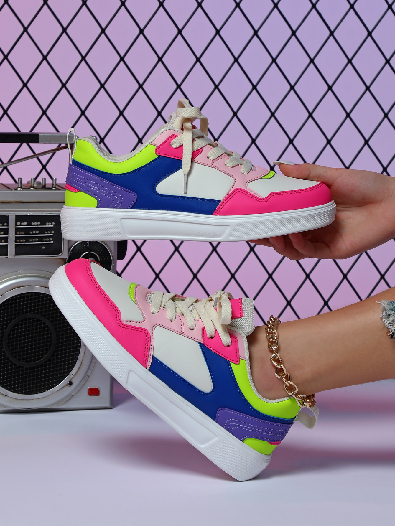 𝔾𝕣𝕠𝕦𝕟𝕕ℤ𝕖𝕣𝕠®✿ColorShoes2025年✿㊚㊛ 夏季全尺碼男女情侶款復活節彩蛋復古休閒滑板鞋