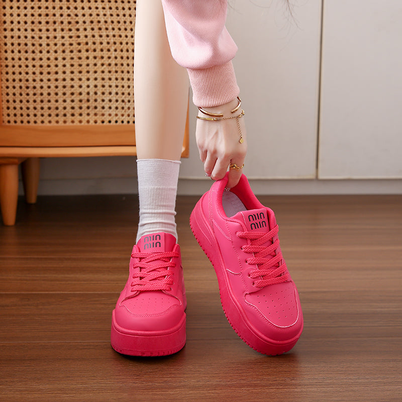 𝔾𝕣𝕠𝕦𝕟𝕕ℤ𝕖𝕣𝕠®-Flexing-shoes✥2024✥美式早秋全糖果色系新款女款增高5cm運動走路鞋(現貨)MXF01