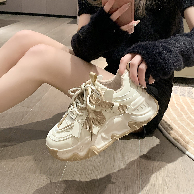 𝔾𝕣𝕠𝕦𝕟𝕕ℤ𝕖𝕣𝕠®-Flexing-shoes✥2024✥美式新潮流增高加厚多鞋帶女款休閒老爹鞋3710(現貨)