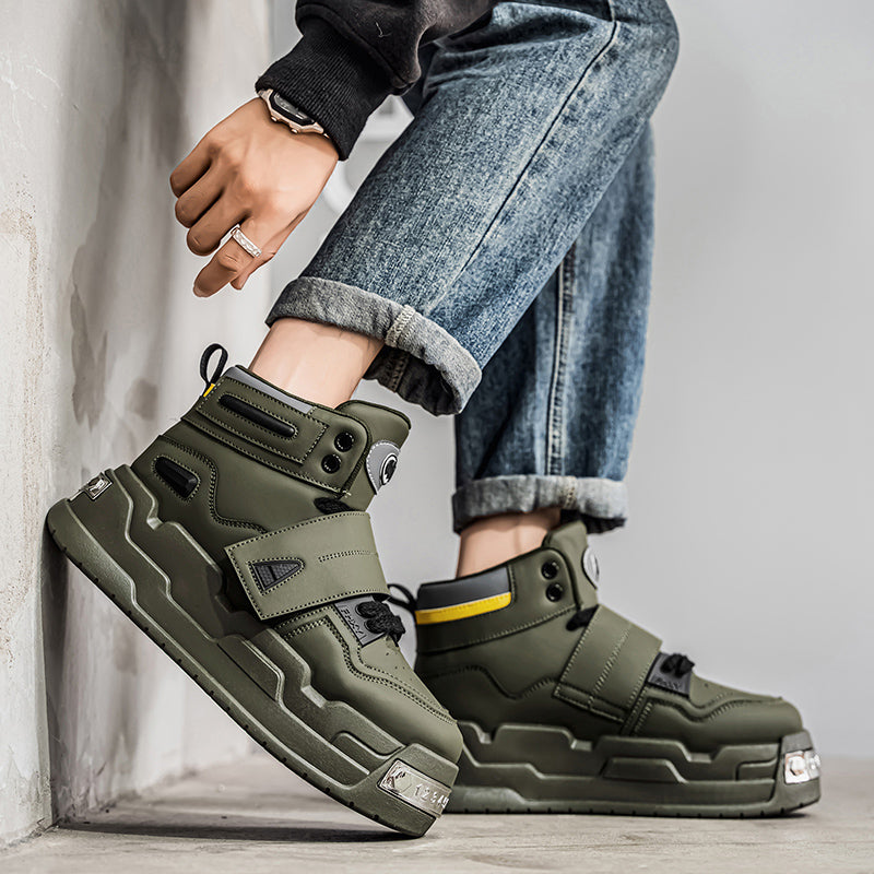 𝔾𝕣𝕠𝕦𝕟𝕕ℤ𝕖𝕣𝕠®-Flexing-shoes✥25-26✥美式秋冬新款復厚底中高筒龐克戰靴休閒鞋HC808