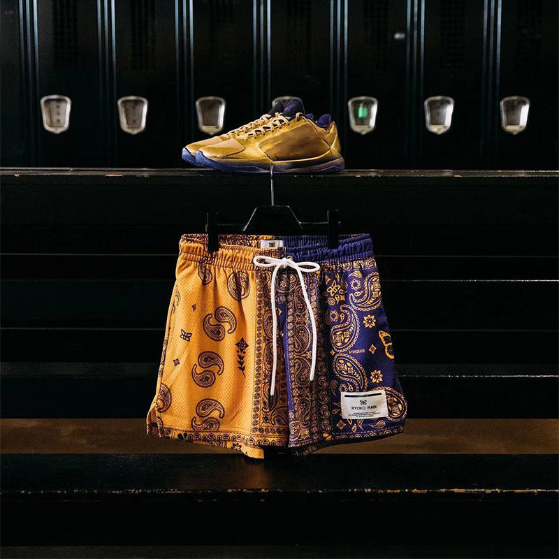 G.Z 邁阿密南岸✥𝔾𝕣𝕠𝕦𝕟𝕕ℤ𝕖𝕣𝕠®✥2023南裝大佬/G.Z美式戶外休閒中性運動紫金變形蟲四分短褲球褲