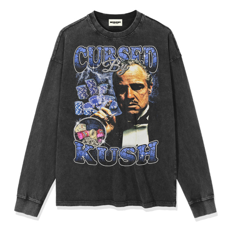 G.Z 邁阿密南岸✥𝔾𝕣𝕠𝕦𝕟𝕕ℤ𝕖𝕣𝕠®✥2024南裝大佬/美式嘻哈馬龍·白蘭度寬鬆厚磅數純棉男女中性T-Shirt上衣