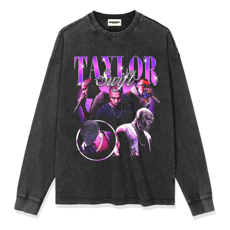 G.Z 邁阿密南岸✥𝔾𝕣𝕠𝕦𝕟𝕕ℤ𝕖𝕣𝕠®✥2024南裝大佬/美式嘻哈肯伊威斯特寬鬆厚磅數純棉男女中性T-Shirt上衣