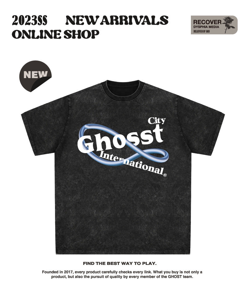 G.Z 邁阿密南岸✥𝔾𝕣𝕠𝕦𝕟𝕕ℤ𝕖𝕣𝕠®✥2024南裝大佬/美式嘻哈文字Logo鬆厚磅數純棉男女中性T-Shirt上衣