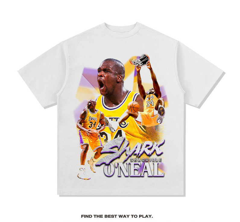 G.Z マイアミ サウスショア✥𝔾𝕣𝕠𝕦𝕟𝕕ℤ𝕖𝕣𝕠®✥2023 サウススーツ ビッグガイ/極厚パウンド アメカジ カジュアル ビッグシャーク オニール ヘビーナンバー ニュートラル 半袖 Tシャツ