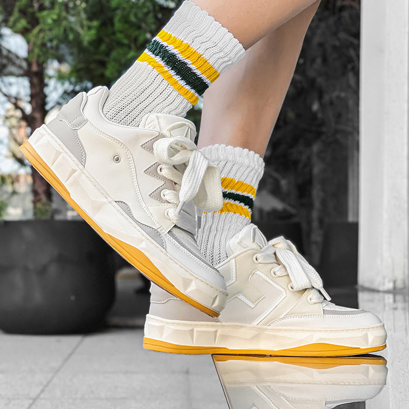 𝔾𝕣𝕠𝕦𝕟𝕕ℤ𝕖𝕣𝕠®-Flexing-shoes✥2024✥歐美刺繡鑽石造型毛巾貼布情侶滑板鞋休閒鞋