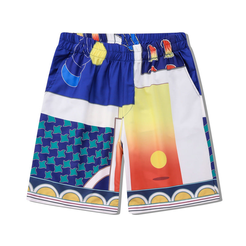 G.Z 邁阿密南岸✥𝔾𝕣𝕠𝕦𝕟𝕕ℤ𝕖𝕣𝕠®✥2024南裝大佬/美式休閒嘻哈幾何抽象男女中性襯衫短褲套裝