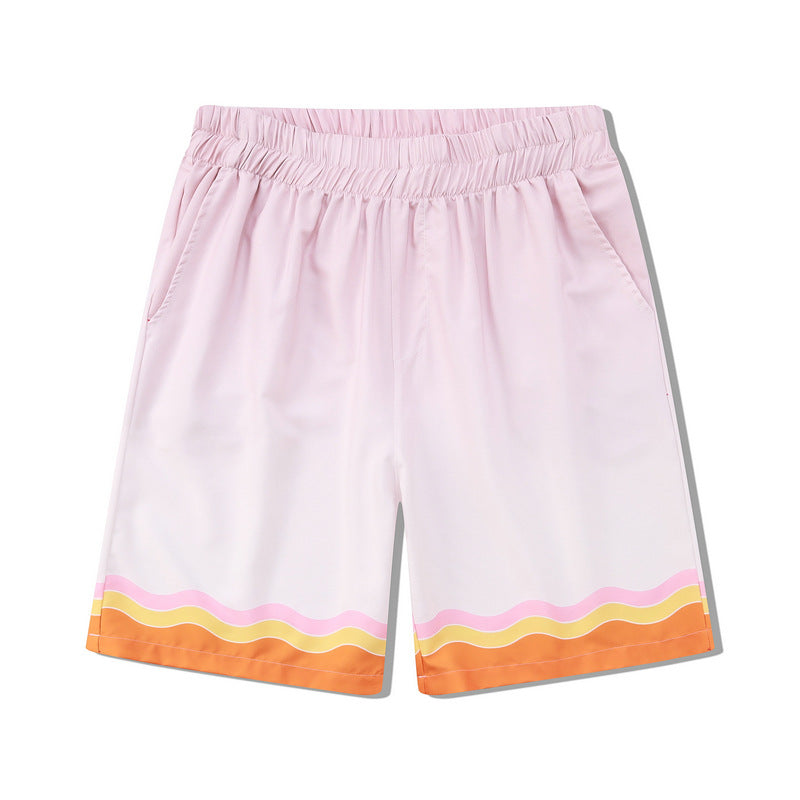 G.Z 邁阿密南岸✥𝔾𝕣𝕠𝕦𝕟𝕕ℤ𝕖𝕣𝕠®✥2024南裝大佬/美式休閒嘻哈清新粉橘男女中性襯衫短褲套裝