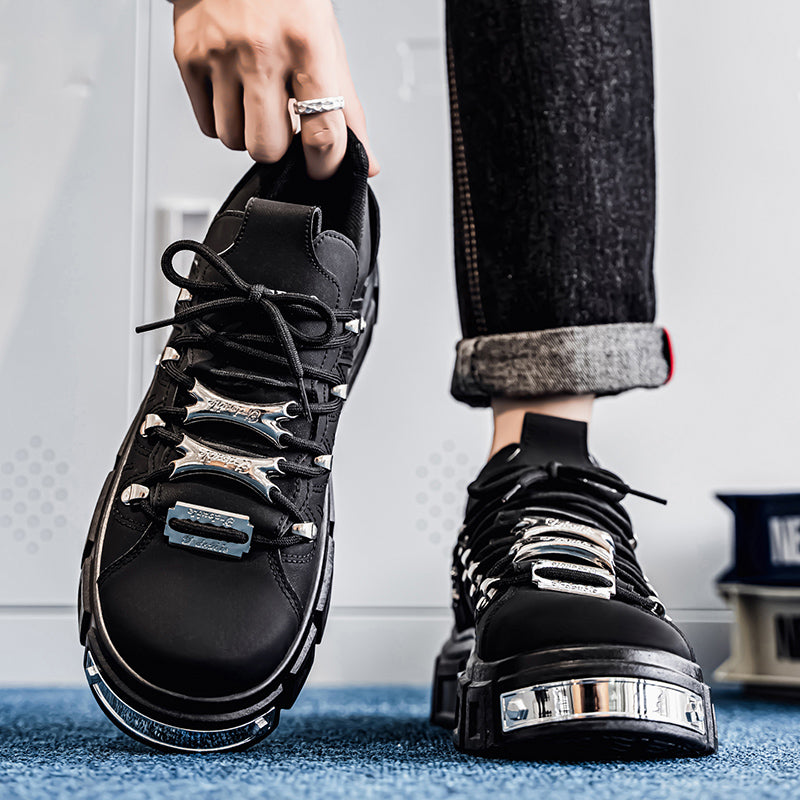 𝔾𝕣𝕠𝕦𝕟𝕕ℤ𝕖𝕣𝕠®-Flexing-shoes✥25-26✥美式秋冬新款復厚底低筒龐克戰靴休閒鞋6165