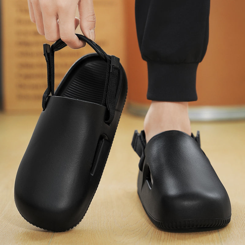 𝔾𝕣𝕠𝕦𝕟𝕕ℤ𝕖𝕣𝕠®-Flexing-shoes✥2024✥美式復古包頭室內外可拆帶涼拖鞋沙灘鞋