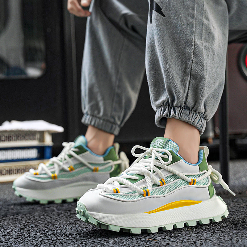 𝔾𝕣𝕠𝕦𝕟𝕕ℤ𝕖𝕣𝕠®-Flexing-shoes✥(現貨特價)✥美式復古夏日繽紛雙鞋帶增高加厚情侶男女走路鞋運動鞋TN323