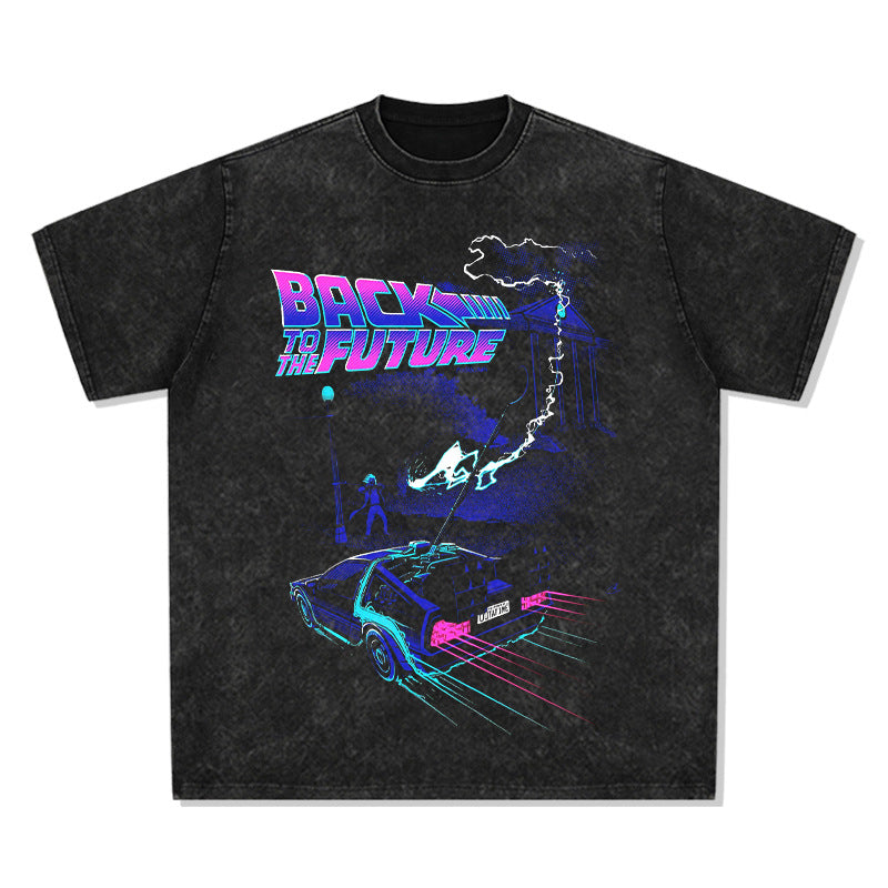 G.Z 邁阿密南岸✥𝔾𝕣𝕠𝕦𝕟𝕕ℤ𝕖𝕣𝕠®✥2023南裝大佬/超厚磅-美式vintage休閒回到未來重磅數中性短袖T-Shirt