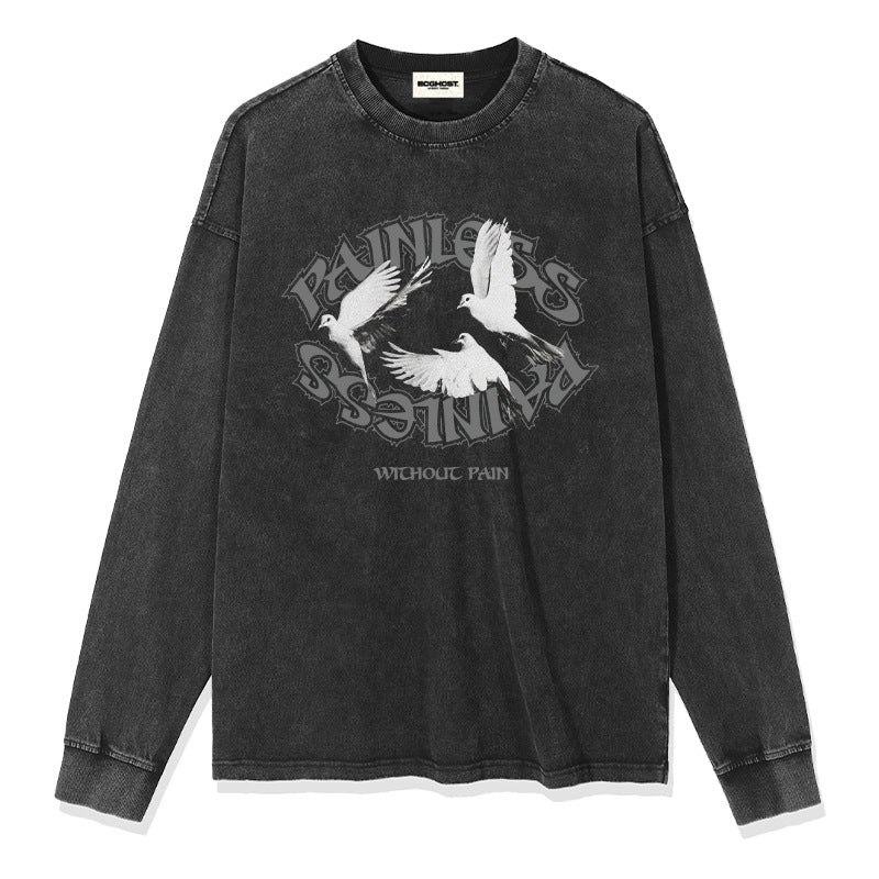 G.Z 邁阿密南岸✥𝔾𝕣𝕠𝕦𝕟𝕕ℤ𝕖𝕣𝕠®✥2024南裝大佬/美式嘻哈和平鴿II寬鬆厚磅數純棉男女中性T-Shirt上衣