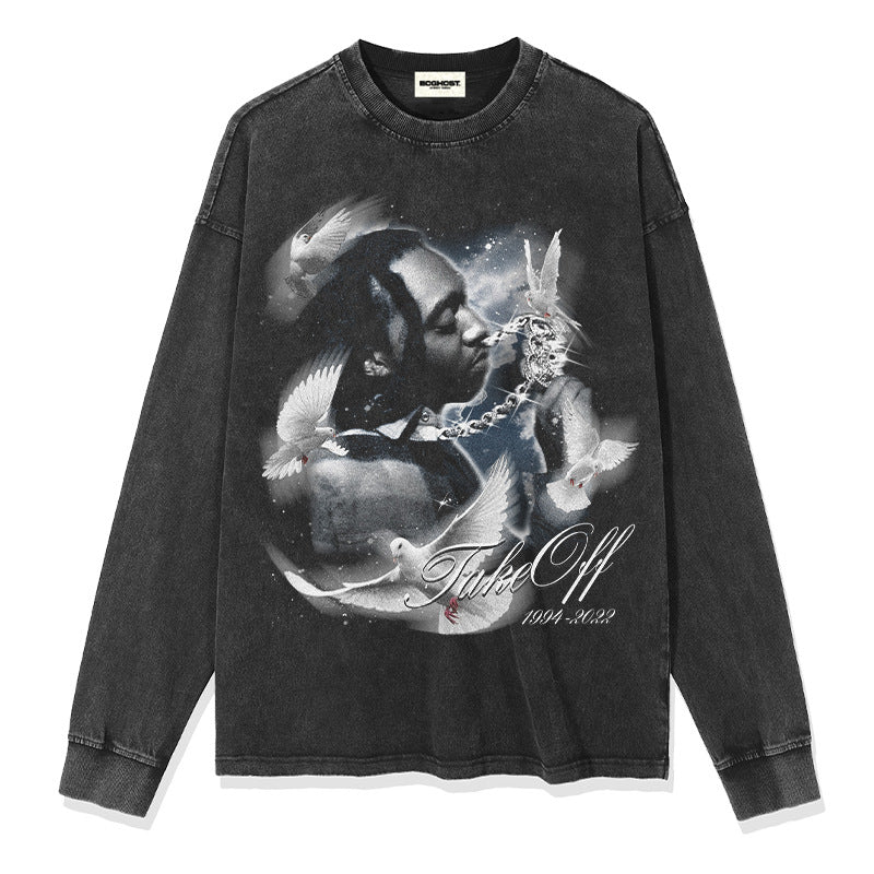 G.Z 邁阿密南岸✥𝔾𝕣𝕠𝕦𝕟𝕕ℤ𝕖𝕣𝕠®✥2024南裝大佬/美式嘻哈Take-Off寬鬆厚磅數純棉男女中性T-Shirt上衣