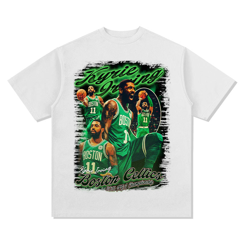 G.Z 邁阿密南岸✥𝔾𝕣𝕠𝕦𝕟𝕕ℤ𝕖𝕣𝕠®✥2023南裝大佬/超厚磅-美式vintage休閒Kyrie Irving重磅數中性短袖T-Shirt