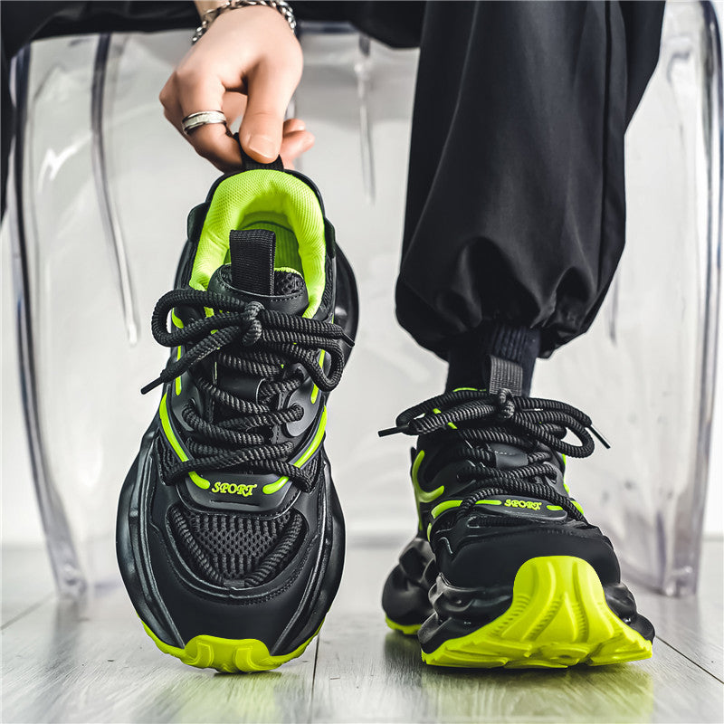 𝔾𝕣𝕠𝕦𝕟𝕕ℤ𝕖𝕣𝕠®-Flexing-shoes✥(現貨特價)✥美式復古休閒粗繩增高加厚侶男女走路鞋老爹鞋C7105