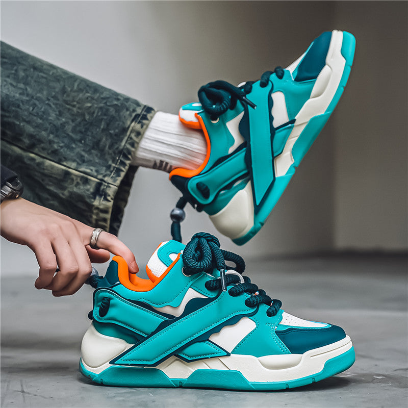 𝔾𝕣𝕠𝕦𝕟𝕕ℤ𝕖𝕣𝕠®-Flexing-shoes✥2025✥美式冬季新款厚底雙拼色男女中性麵包滑板鞋x166