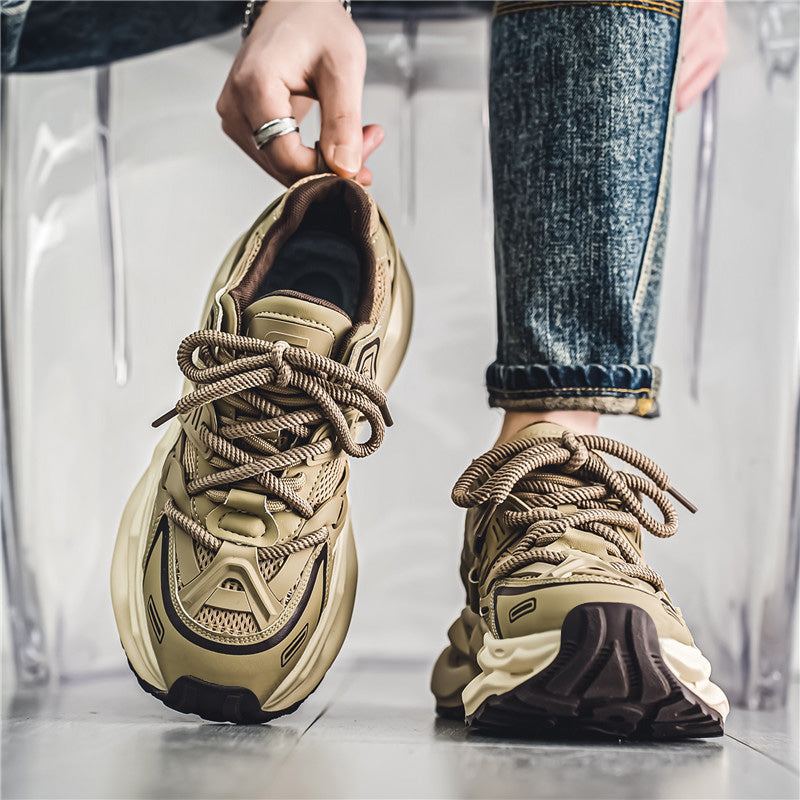 𝔾𝕣𝕠𝕦𝕟𝕕ℤ𝕖𝕣𝕠®-Flexing-shoes✥2024✥美式復古增高加厚慢跑老爹鞋休閒走路鞋(現貨)