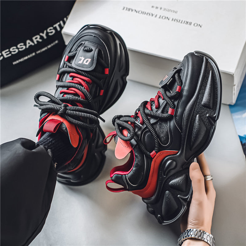 𝔾𝕣𝕠𝕦𝕟𝕕ℤ𝕖𝕣𝕠®-Flexing-shoes✥2024✥美式秋冬款復古拼色增高男女中性老爹休閒鞋Y7072