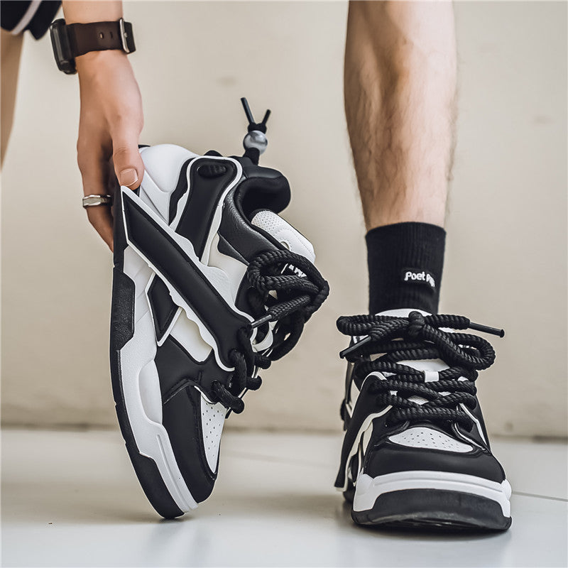 𝔾𝕣𝕠𝕦𝕟𝕕ℤ𝕖𝕣𝕠®-Flexing-shoes✥2025✥美式冬季新款厚底雙拼色男女中性麵包滑板鞋x166