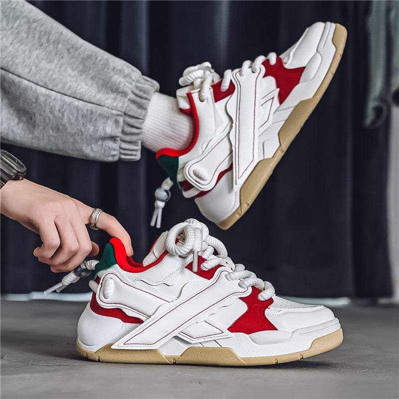 𝔾𝕣𝕠𝕦𝕟𝕕ℤ𝕖𝕣𝕠®-Flexing-shoes✥2025✥美式冬季新款厚底雙拼色男女中性麵包滑板鞋x166