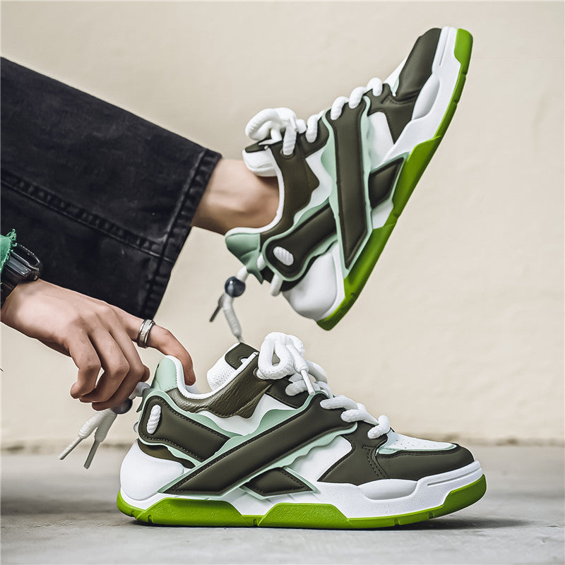 𝔾𝕣𝕠𝕦𝕟𝕕ℤ𝕖𝕣𝕠®-Flexing-shoes✥2025✥美式冬季新款厚底雙拼色男女中性麵包滑板鞋x166