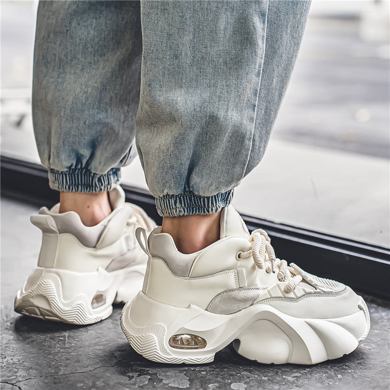 𝔾𝕣𝕠𝕦𝕟𝕕ℤ𝕖𝕣𝕠®-Flexing-shoes✥2024✥美式復古厚鞋增高麂皮粗繩減壓老爹鞋走路鞋情侶鞋DM-5976(現貨)