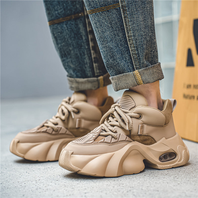 𝔾𝕣𝕠𝕦𝕟𝕕ℤ𝕖𝕣𝕠®-Flexing-shoes✥2024✥美式復古厚鞋增高麂皮粗繩減壓老爹鞋走路鞋情侶鞋DM-5976(現貨)