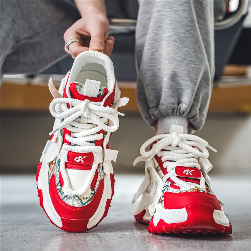 𝔾𝕣𝕠𝕦𝕟𝕕ℤ𝕖𝕣𝕠®-Flexing-shoes✥2024✥美式復古慢跑老花阿甘老爹鞋增高休閒走路鞋